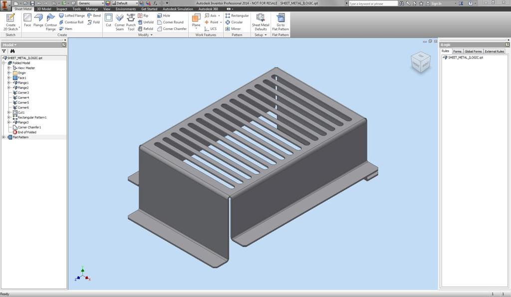 Tutorial Autodesk Inventor 2014 Geração automática do código dimensional de uma chapa para montagem da lista de peças 1.