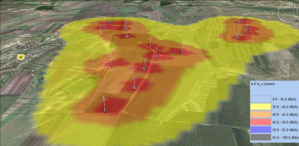 Se poate prognoza astfel un impact redus asupra zonei de studiu PUZ şi implicit asupra biodiversităţii locale, la distanţe mai mari de 200 metri zgomotul produs poate fi comparat cu zgomotul de fond