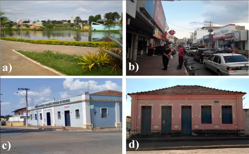 Figura 2- Outros exemplos de locais que podem ser aproveitados no processo ensino-aprendizagem. (A) Lago do Vovô. (B) A Rua Visconde Porto Seguro, localizada na área central da cidade.