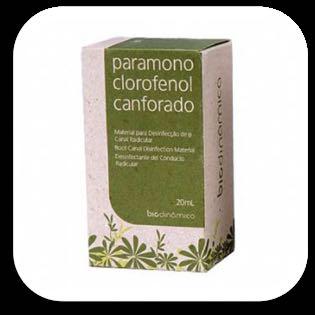 Curativos intracanais Paramono Clorofenol Canforado U>lizado para dentes despolpados (necro) quando canais atrésicos dificultam o uso de hidróxido