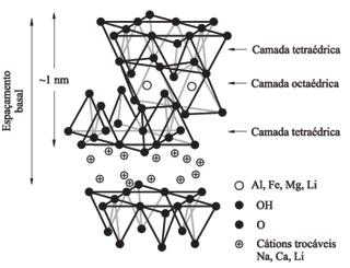 23 2.4 ARGILA MONTMORILONITA As argilas mais utilizadas como reforço em compósitos e nanocompósitos são as bentonitas organicamente modificadas.