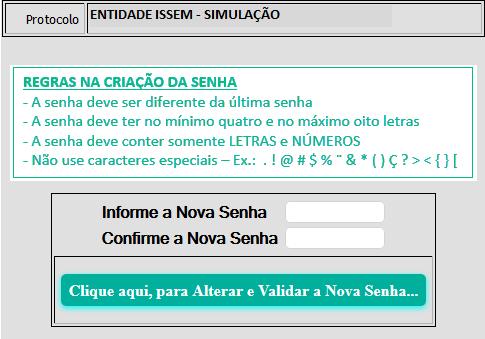 Figura 7 Tela de alteração de senha.