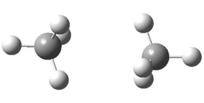 Figura 2: Dímero CH 4 -CH 4 na sua geometria de equilíbrio.