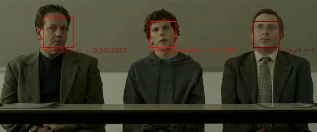 46 Figura 5.5 Frame do trailer do filme A Rede Social onde o ator Jesse Eisenberg é reconhecido com 13% de probabilidade. tamente de seus respectivos rótulos e probabilidades.