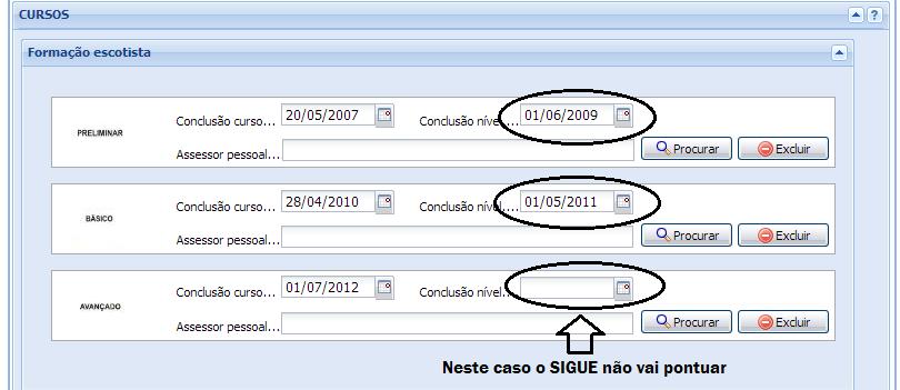 Dirigentes Institucionais a. Registro como Dirigente na 1º ou 2º função; b. Pontuação máxima limitada ao número de Dirigentes registrado no SIGUE; c.