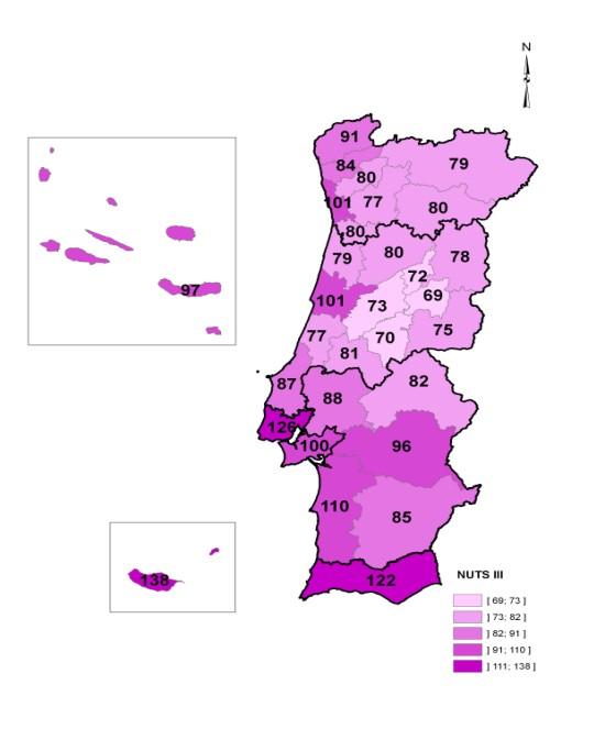 reduções do valor médio de avaliação, exceto a Região Autónoma da Madeira.