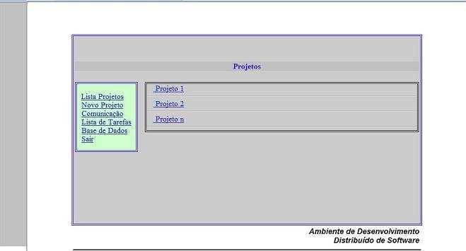 76 Figura 33: Tela de mensagens Quando a opção Lista Projetos, no menu à esquerda, é escolhida, todos os projetos