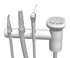 para as pontas Dürr e A-dec HVE: 11 mm (0,435") (os HVE também podem ser alterados para colocar pontas de 15 mm) Aspirador de saliva: 6 mm (0,24") Especificações de funcionamento da lâmpada cirúrgica