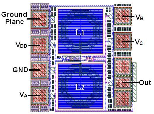 31 Ainda, o fator de qualidade calculado para os indutores de todos os circuitos é referente à frequência de oscilação obtida na simulação pré-layout.