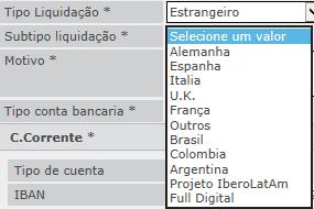 Campos da Secção Liquidação de Ativação: Nome Campo de preenchimento automático. Fixo e correspondente ao colaborador em questão.