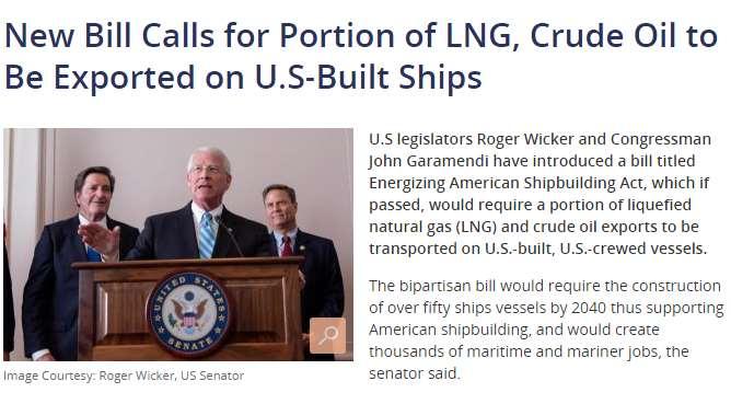 A defesa da indústria naval e offshore brasileira Os USA irão encomendar 50 navios nos estaleiros