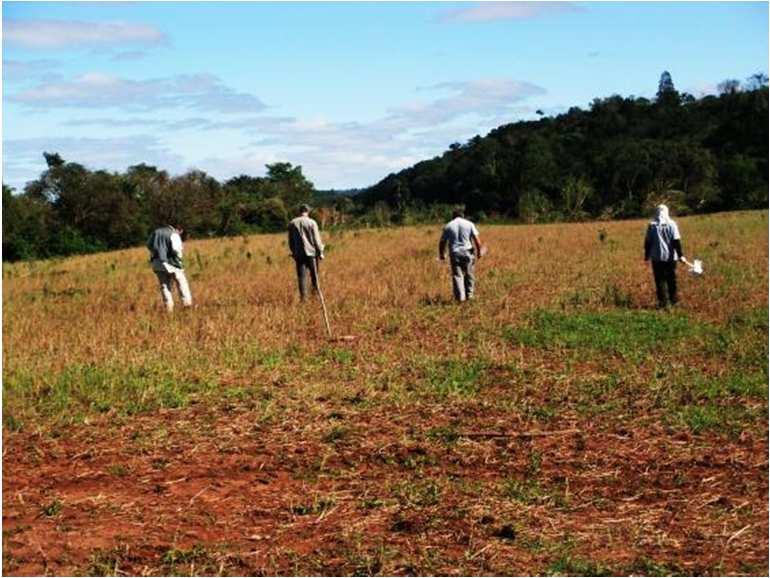 materiais arqueológicos coletados em laboratório e das informações espaciais obtidas em campo, foi reconhecido como um novo sítio arqueológico o (BI54CLM-ST), pois sua posição e principalmente seus