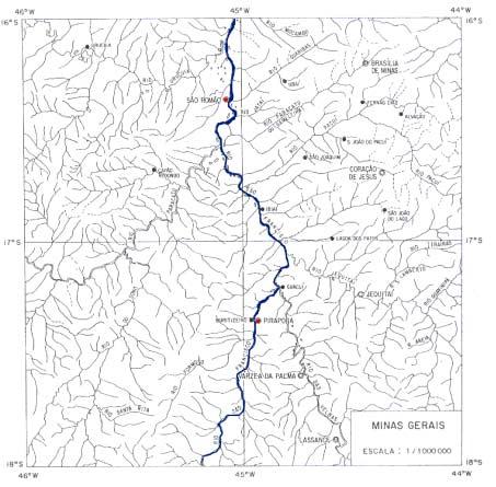 Figura 3- Localização geográfica do trecho de coleta no rio São