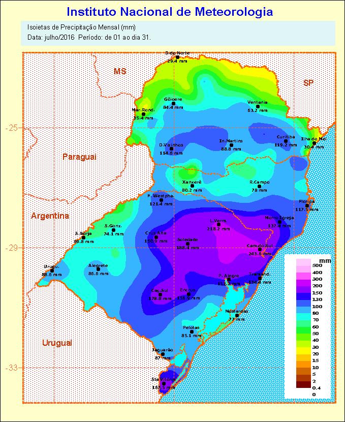 Ano 14 / Número 08 BOLETIM CLIMÁTICO SETEMBRO OUTUBRO - NOVEMBRO (2016) Estado do Rio Grande do Sul Resp. Técnica: 8 0 DISME/INMET e CPPMet/UFPEL Pelotas, 23 de agosto de 2016.