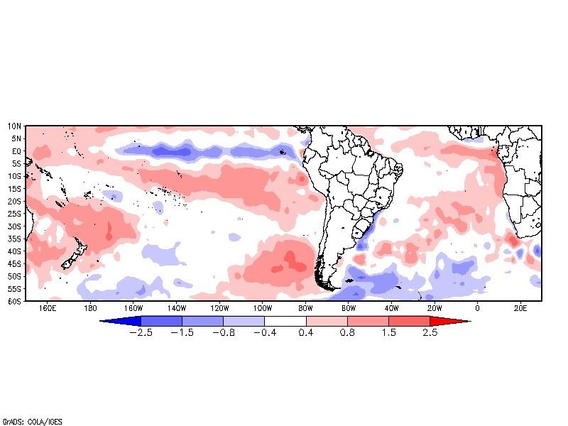 No oceano Atlântico Sul, próximo a costa da Região Sul-Sudeste do Brasil ocorreu