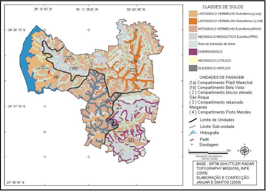 60 Figura 6 - Mapa de solos do município de Marechal Cândido Rondon Fonte: JANJAR 2010 Conforme destaca a autora, o Compartimento do Platô (1a), onde se localiza a sede do município, é caracterizado