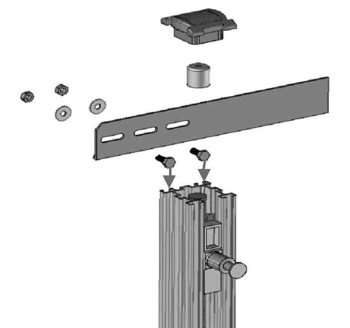 Para instalação do equipamento, siga os passos citados abaixo: 1º Passo: O eixo do portão deverá estar na altura compreendida entre 100 mm e 300 mm, abaixo