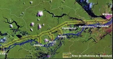 Introdução 20 Buscando maior eficiência no escoamento do gás natural e ciente do risco que essas embarcações levam à região, a Petrobras planejou a construção de dois gasodutos: Coari-Manaus (com 420