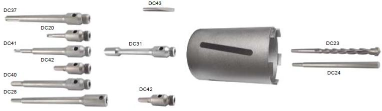 Brocas Craneanas Tipo DC42 TK0000042 DC40 TK0000040 DC2 TK000002 DC TK00000 DC4 TK000004 Adaptador hex 9 3,90 DC3 Adaptador hex 0, DC3 Extensão hex 2 4,00 DC23 Adaptador SDSPlus