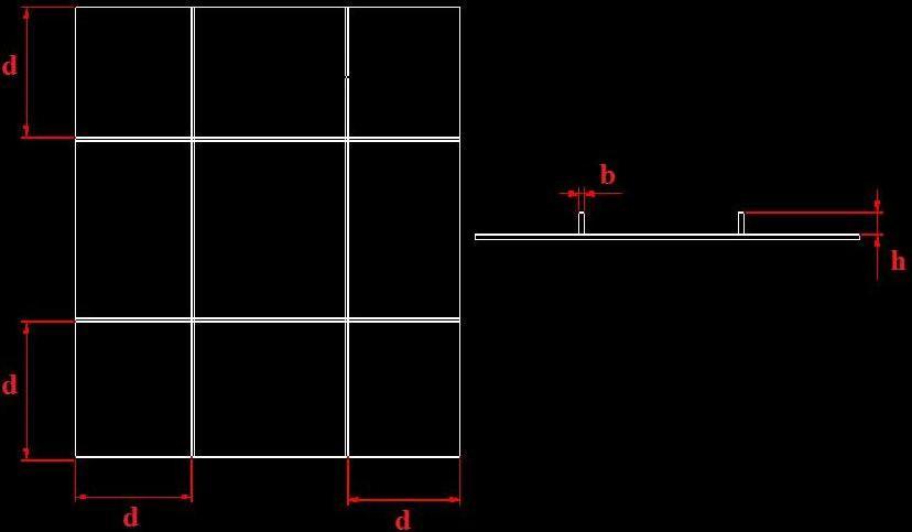 A solução numérica da placa foi obtida discretizando o domínio computacional com uma malha regular formada por 400 elementos quadrados, considerando H/20 e L/20.