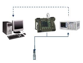 3.2 Ensaio ultrassônico Com base nos resultados obtidos pela macrografia, a qual identificou a orientação dos grãos, foram realizados ensaios ultrassônicos pela técnica pulso eco por contato,