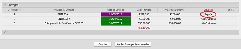 6.5. Solicitar Replanejamento / Aditivo: O replanejamento é um recurso para reprogramar as entregas.