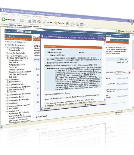 16 VISUALIZAÇÃO DOS DOCUMENTOS MANUAL BD JURÍDICA - BASE DE DADOS ON-LINE 17 VISUALIZAÇÃO DOS DOCUMENTOS Pode optar entre: Consultar o documento em versão Texto