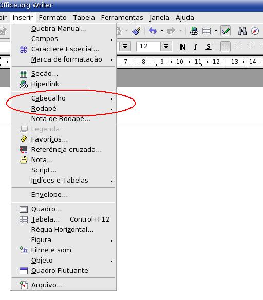 Os cabeçalhos (a cima) e rodapés (a baixo), são os textos e números que aparecem impressos na parte superior e/ou inferior de cada página de um documento, respectivamente.