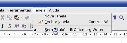 ALTERNANDO ENTRE TEXTOS ABERTOS Para alternar entre textos abertos no BrOffice.