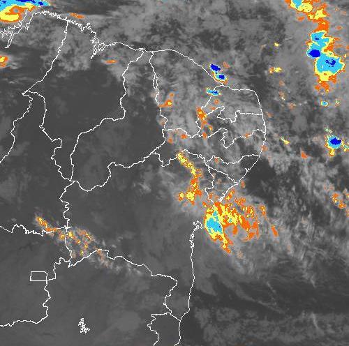 22 Imagem realçada do satélite meteorológico GOES-10 da área do Nordeste do