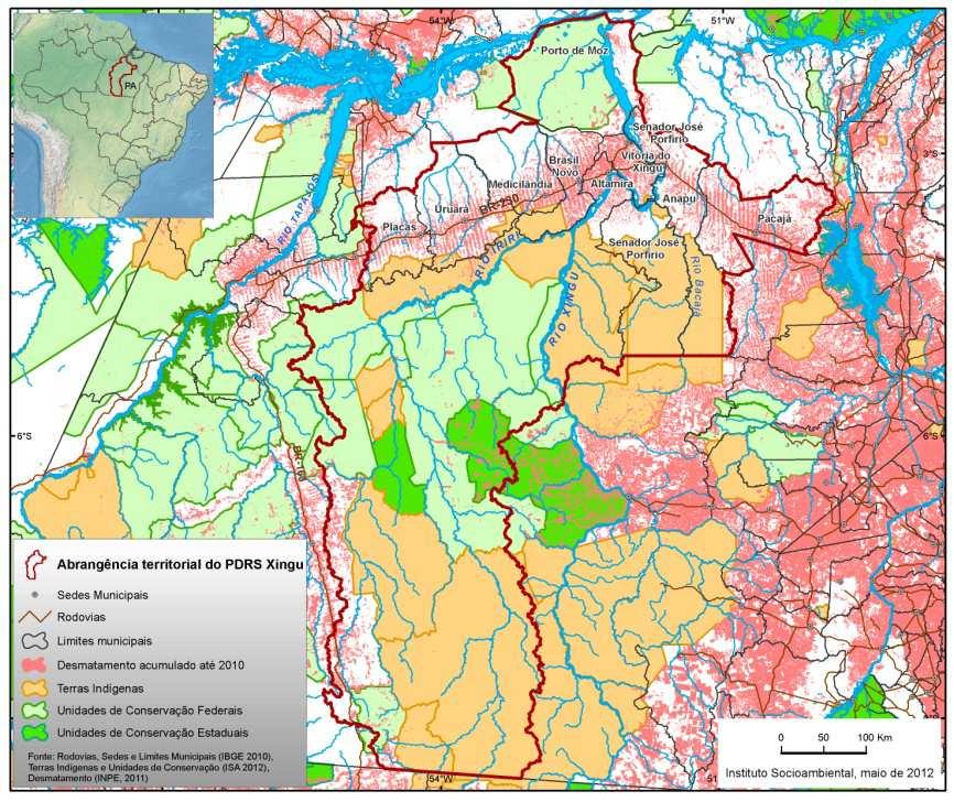 Figura 1: Localização geográfica das áreas contempladas no planejamento.