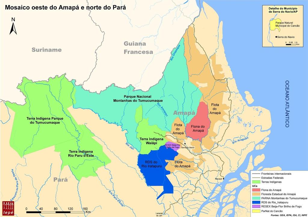 Em janeiro de 2013 o Ministério do Meio Ambiente reconheceu a criação do Mosaico de Áreas Protegidas do oeste do Amapá e norte do Pará.
