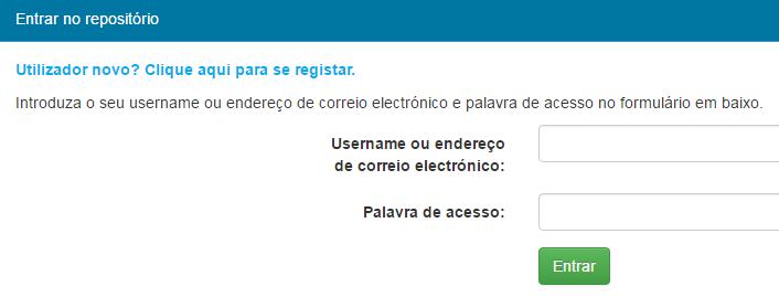 novo depósito e seleccione a colecção onde pretende depositar o documento - Inicie a Descrição.