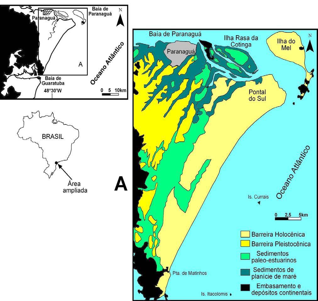 21 3.1 Planície Costeira A região onde se localiza o presente estudo é adjacente à planície costeira, paranaense, primeiramente estudada por BIGARELLA (1946).