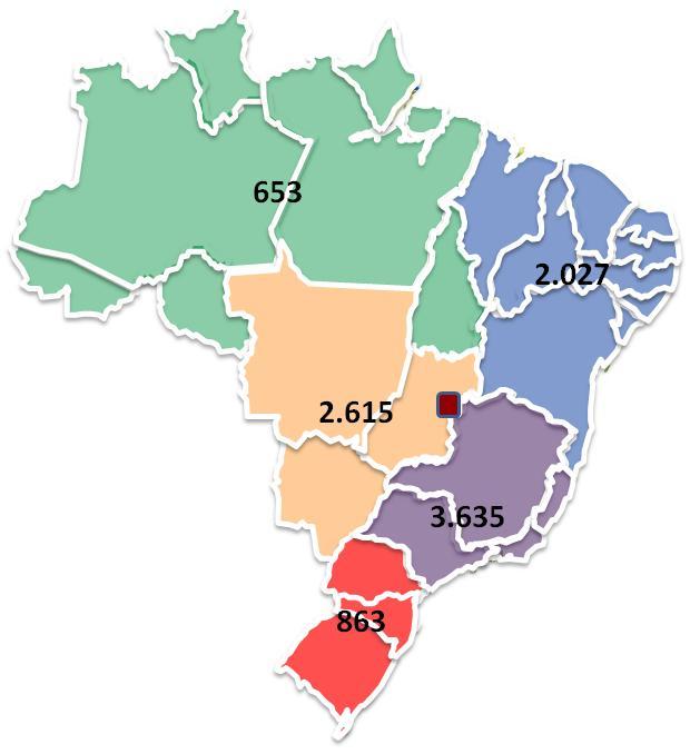 2- AÇÕES DE FISCALIZAÇÃO POR REGIÃO GEOGRÁFICA A ANP, por meio da SFI, se faz presente em todo o país, segmentando-se pelas regiões de acordo com as características de cada mercado.