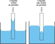 SUERFÍCIES CURVS Capilaridade Elevação capilar Tedêcia de líquidos ascederem os tubos capilares é devido à tesão superficial; curvatura faz com que a o meisco seja meor /r que a atmosférica (r é o
