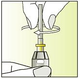 Mantenha a seringa apontada para cima Rode o protetor da agulha (que contém a agulha)