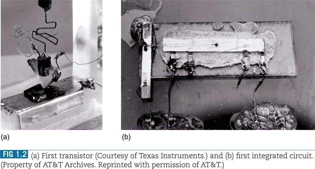 Foto do 1º transístor e 1º circuito
