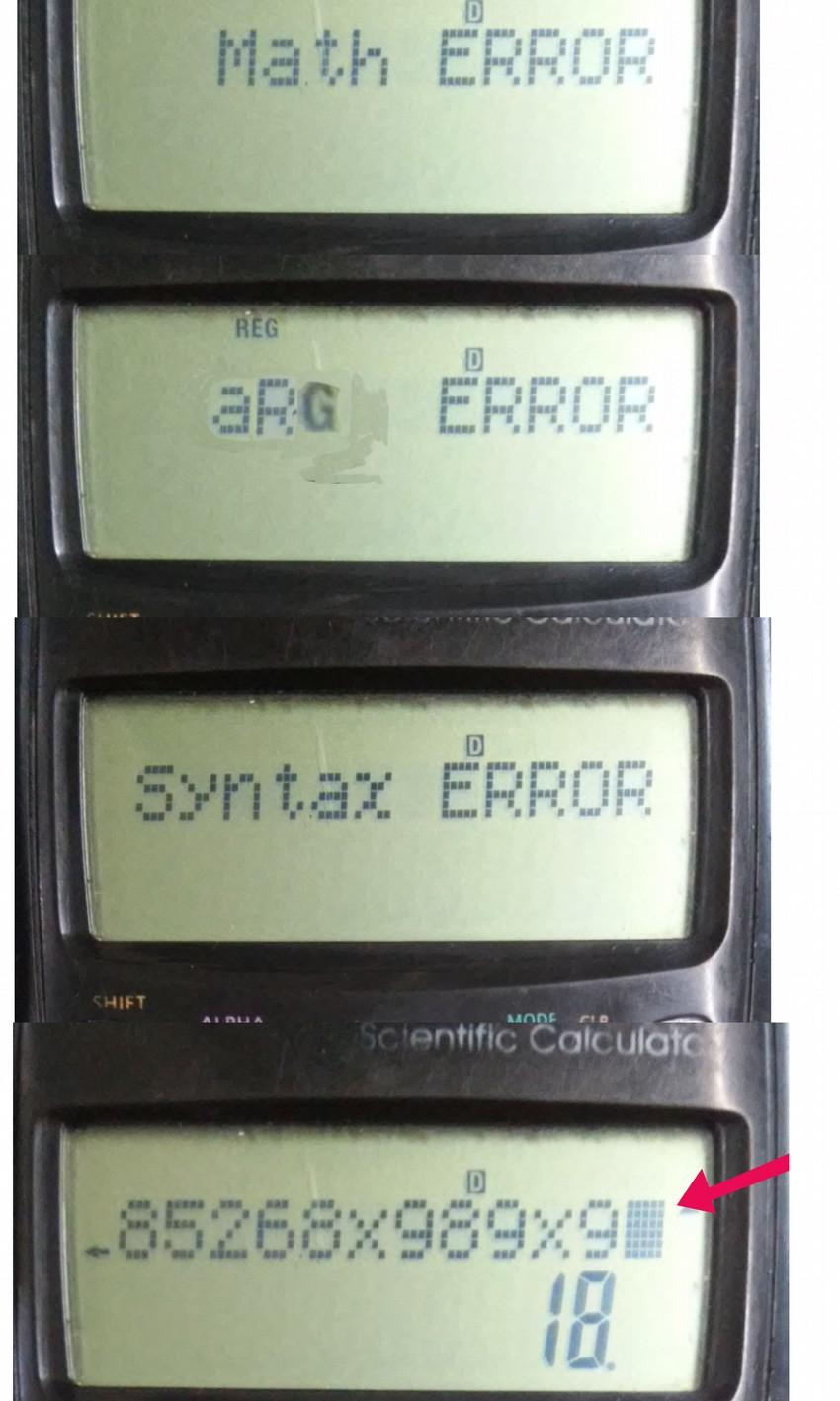 OPS!!!! ALGO DEU ERRADO? Math ERROR Tentativa de tenta executar uma operação ilógica(divisão por zero etc.