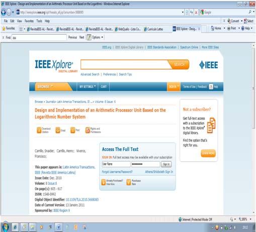 http://www.doi.org/about_the_doi.html. O sistema DOI possui padronização ISO International Organization for Standardization (ISO TC46/SC9) [3].