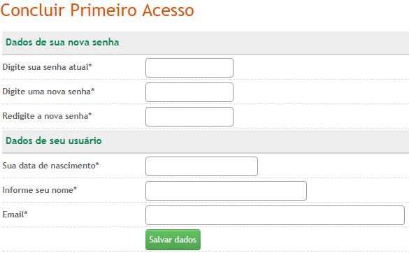 6 Recebido o e-mail com a senha provisória, acessar http://www.vs.unimed.coop.