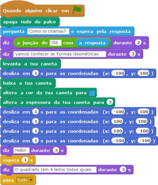 6. Altere o código de forma que antes de desenhar as figuras o programa questione o utilizador