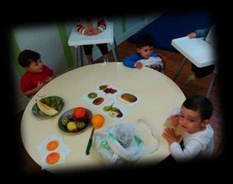 O nosso lanche neste dia foi diferente, pois bebemos chá e comemos queques de laranja, oferecidos por uma mãe da sala da creche.