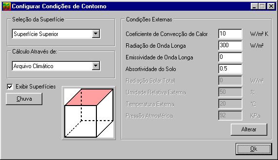 4 Condições de Contorno Para a configuração das condições de contorno, inseriram-se diversas opções ao usuário.