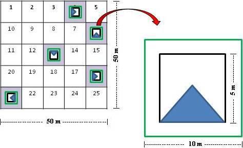 36 Em cada parcela de 5m x 5m foram estabelecidas parcelas triangulares menores (6,25m²), onde foram contados (conferidos) os indivíduos de H 30cm e DAP 2,5cm, considerados como mudas.