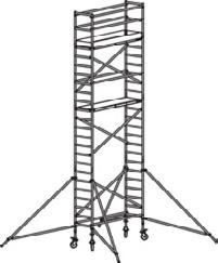 Altura máxima de trabalho de 10,20 m (interior e exterior), desde que cumpridos os requisitos locais de segurança (ausência de vento fortes, piso nivelado, etc.). Observar a eventual necessidade de utilização de contrapesos (Ver omposições ).