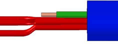 FIG A 5 mm 15 mm 14) Pressione a abraçadeira da blindagem (orientação 2 consulte a etapa 5) na lâmina da crimpagem e fixe em posição executando as etapas 9 e 10 do procedimento para cabo blindado /