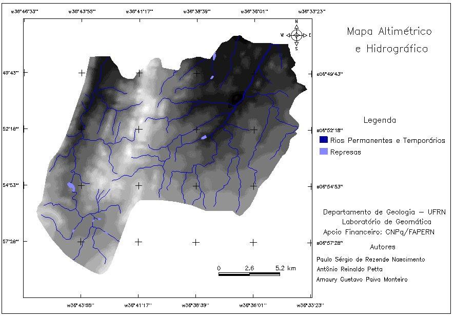 5. Conclusão Figura 9. Mapa altimétrico e hidrográfico do município de Equador (RN).