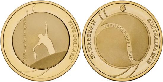 NUMISMÁTICA *AUSTRÁLIA- 2012, Open de Tênis da Austrália