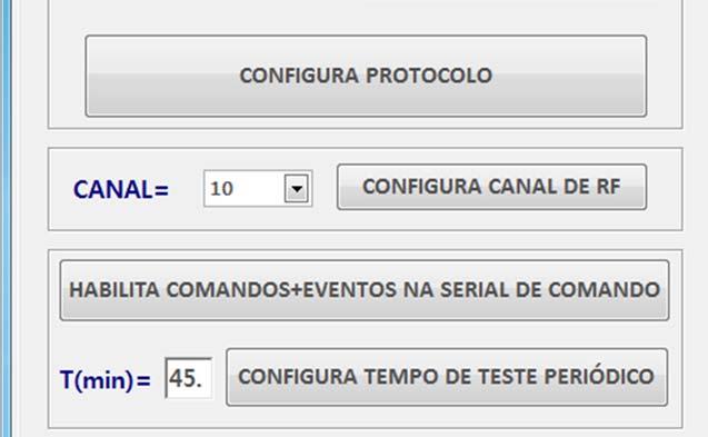 Em cada próximo teste recebido de cada um dos rádios ALARME, o MESTRE informará em quanto tempo o próximo teste periódico deve ser enviado.